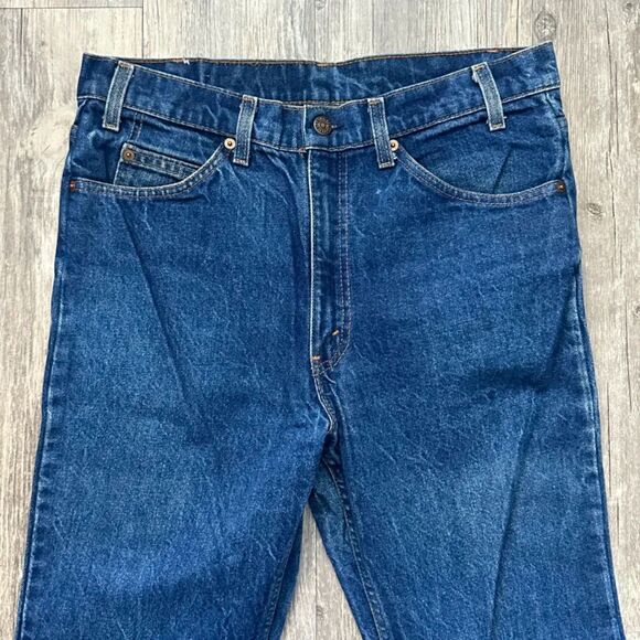 Vintage 80s Levi's 517XX Orange Tab Bootcut Denim Jeans Size 34X33 - Picture 5 of 6